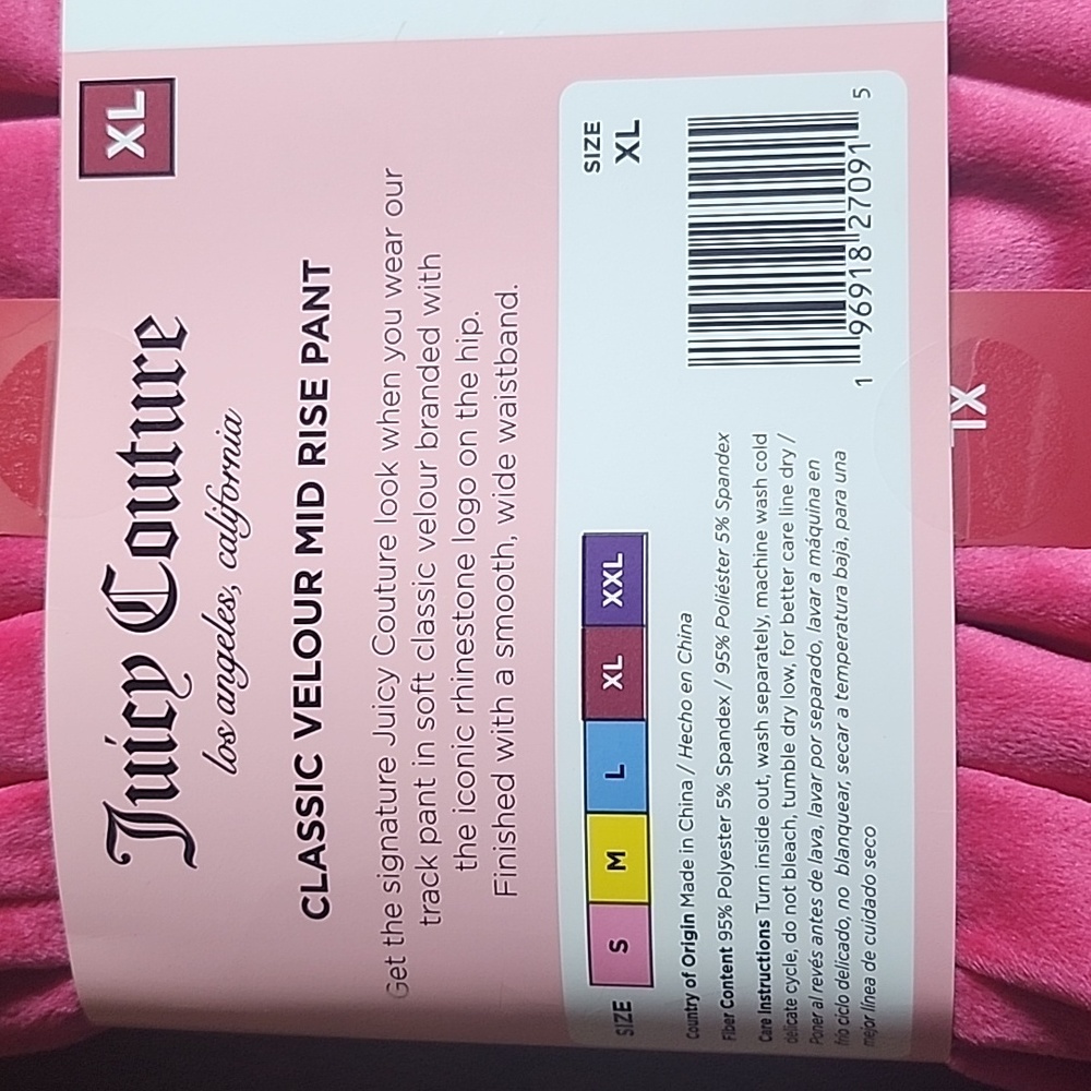 NWT Juicy Couture Classic Velour Pants - Picture 4 of 4